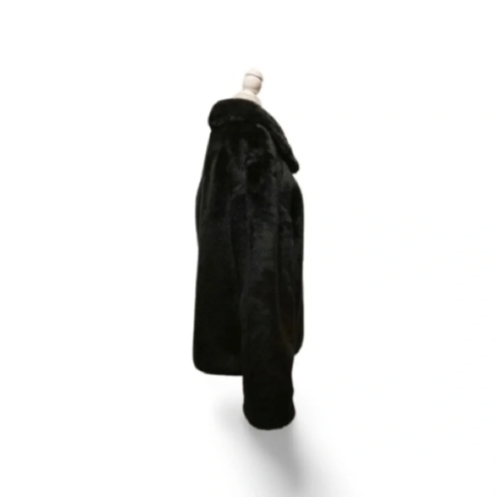 Twenty•ES Black Faux Fur Jacket - Size Large - Picture 7 of 16